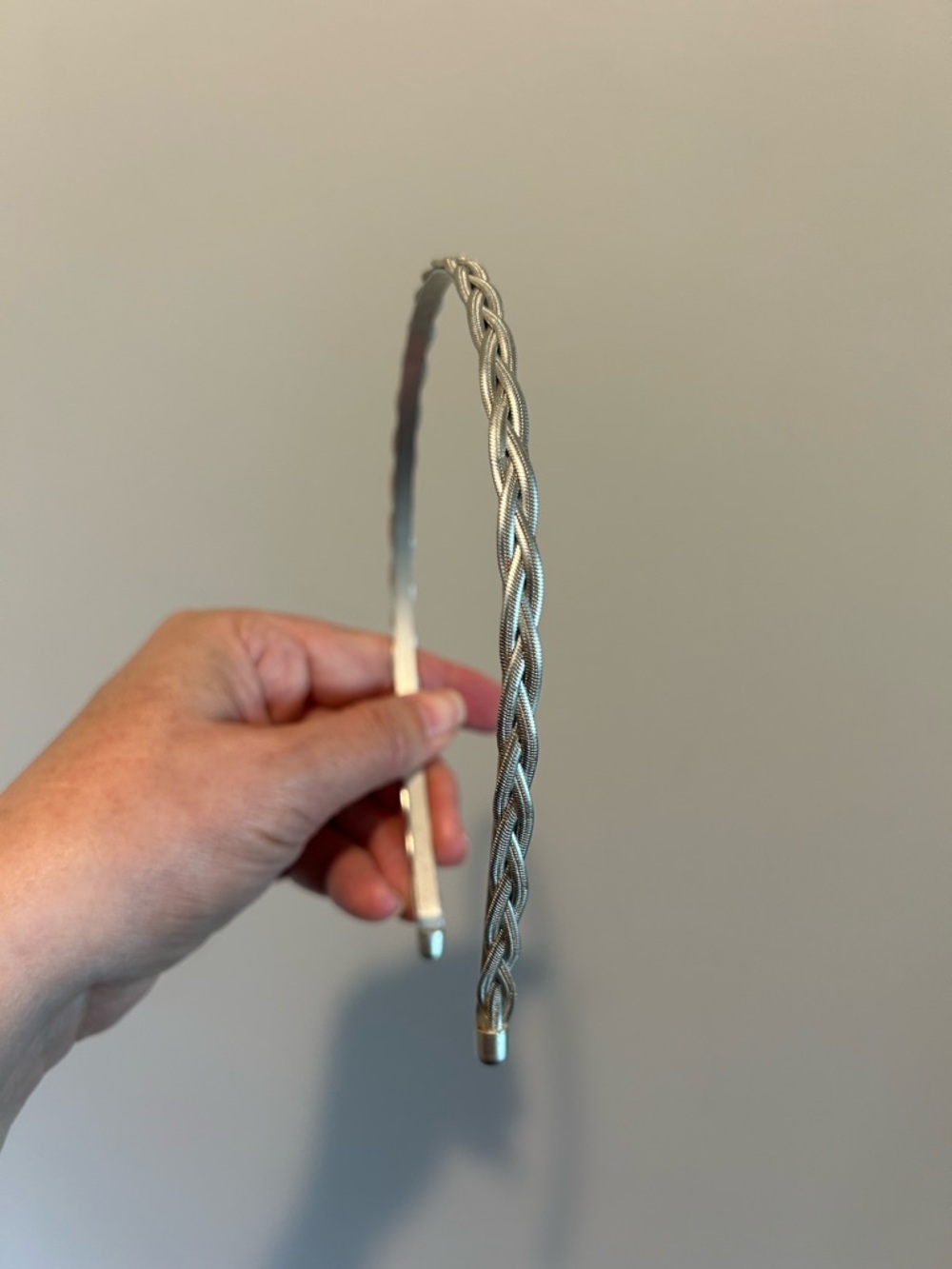 Braided Metal Headband - Silver - Picture 3 of 4
